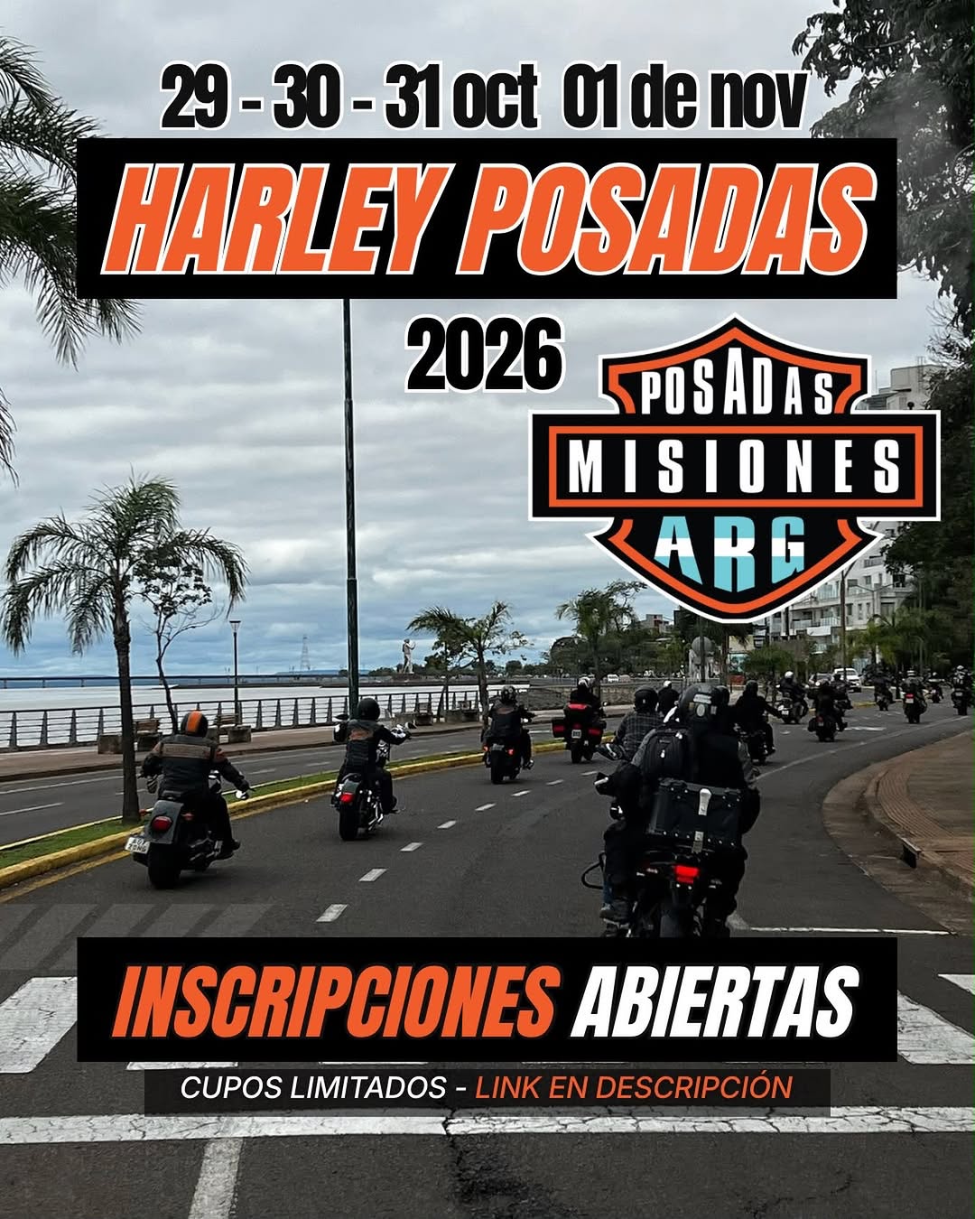 Flyer de Harley Posadas 2026, por Harley Posadas Misiones