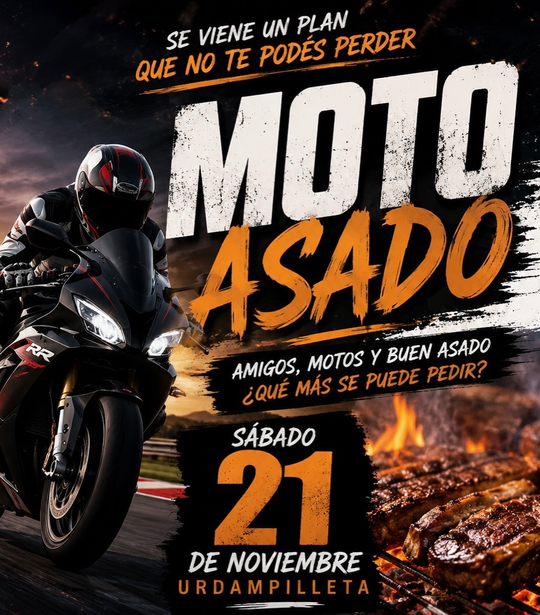Flyer de Motoasado de Urdampilleta, por Motoasados